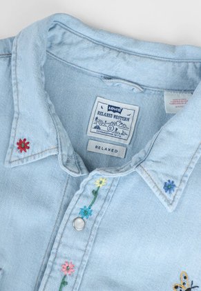 Camisa Denim Levi's Western Índigo Claro
