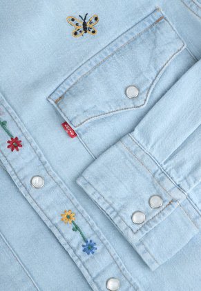 Camisa Denim Levi's Western Índigo Claro