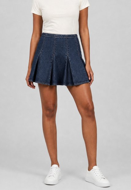 Falda Denim Levi's Godet Mini Fit Índigo Oscuro