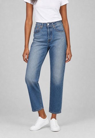 Jean Levi's 501 Cropped Fit Índigo Claro Levis