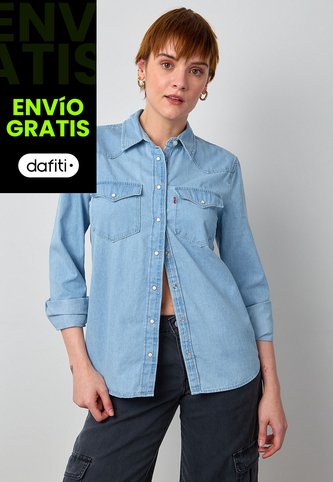 Camisa Denim Levi's The Ultimate Western Índigo Claro Levis