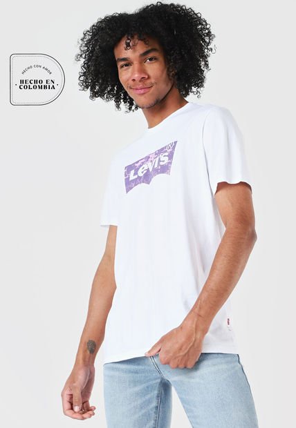 Camiseta Blanco-Violeta-Rosa Levi's