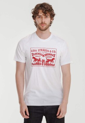 Camiseta Blanco-Rojo Levi's 2-Horse Graphic
