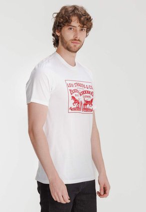 Camiseta Blanco-Rojo Levi's 2-Horse Graphic
