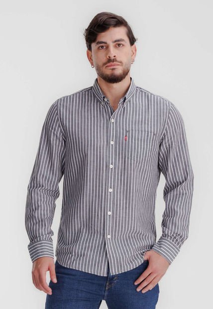 Camisa Gris-Blanco Levi's Classic One Pocket