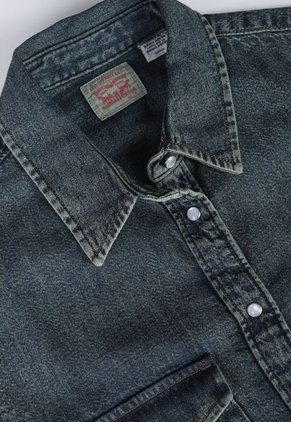 Camisa Denim Levi's Iconic Western Índigo Medio