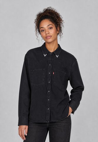 Camisa Denim Levi's Teadora Western Negro Levis