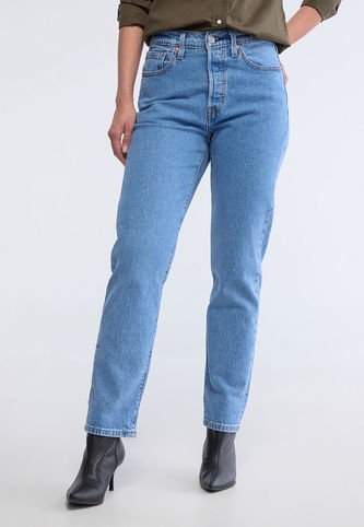 Jean Levi's 501 Cropped Fit Índigo Medio Levis