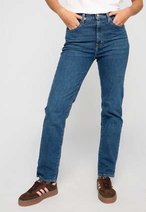 Jean Levi's 724 Slim Straight Fit Índigo Medio