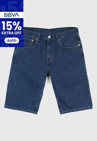 Bermuda Denim  Levi's 405 Standard Fit Índigo Medio Levis