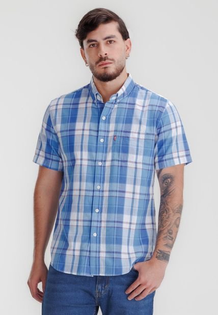 Camisa Azul-Blanco-Rojo Levi's Classic One Pocket