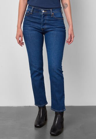 Jean Levi's Wedgie Straight Fit Índigo Medio Levis