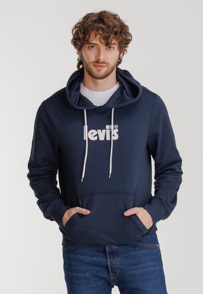Hoodie Azul Navy-Blanco Levi's Graphic