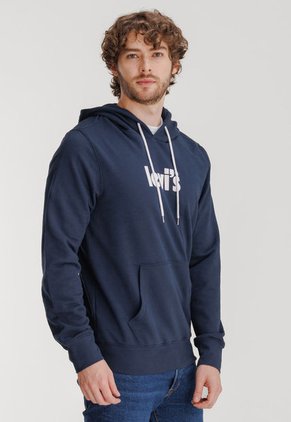 Hoodie Azul Navy-Blanco Levi's Graphic