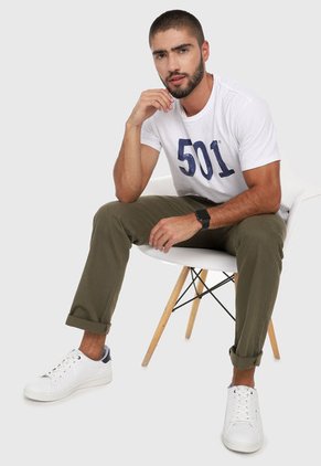 Jean Levi's 501 Classic Fit Verde Oliva