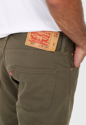 Jean Levi's 501 Classic Fit Verde Oliva