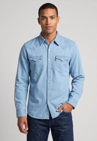 Camisa Denim Levi's The Barstow Western Índigo Claro Levis
