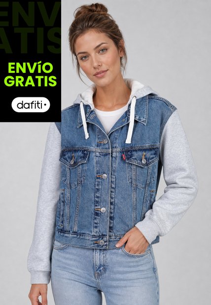 Chaqueta Denim Levi's Hybrid Trucker Comp Índigo Medio