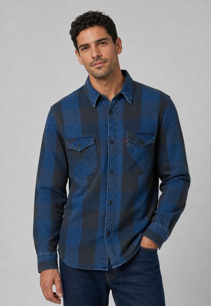 Camisa Denim Levi's Relaxed Western  Azul