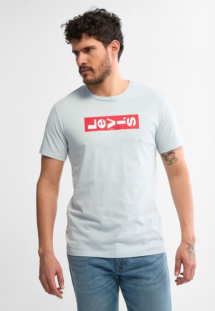 Camiseta Celeste Claro-Rojo-Blanco Levi's
