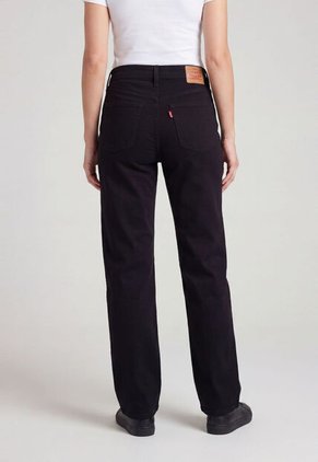 Jean Levi's Ribcage Straight Ankle Fit Negro