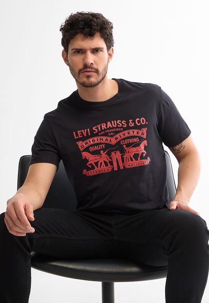 Camiseta Negro-Rojo Levi's