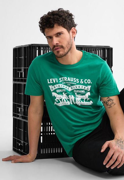 Camiseta Verde-Blanco Levi's