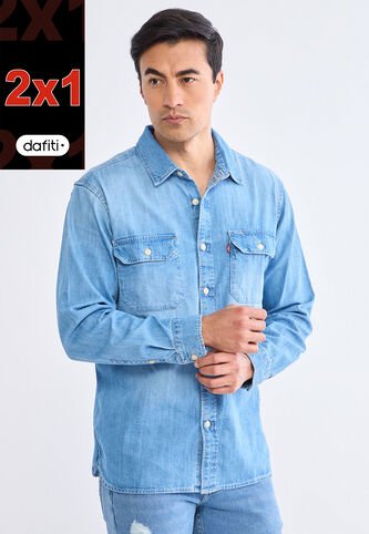 Camisa Denim Levi's Jackson Worker Índigo Medio Levis