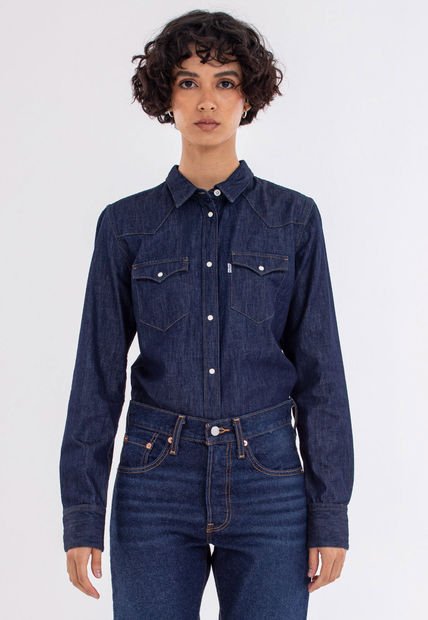 Camisa Denim Levi's Western Índigo Oscuro
