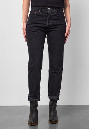 Jean Levi's 501 Original Cropped Fit Negro