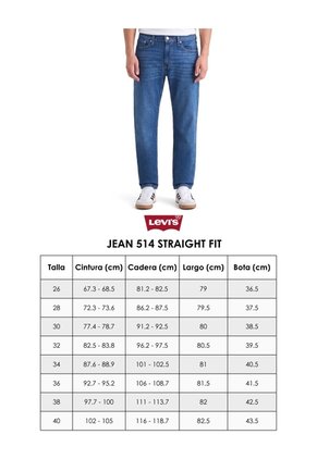 Jean Levi's 514 Straight Fit Negro