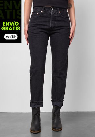 Jean Levi's 501 Original Cropped Fit Negro Levis