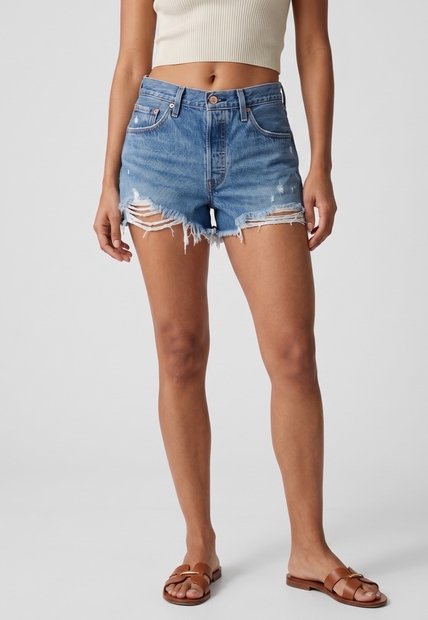 Short Denim Levi's 501 Original Fit Índigo Medio
