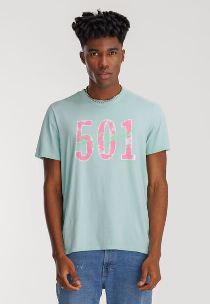 Camiseta Levi's Graphic 501 Aguamarina