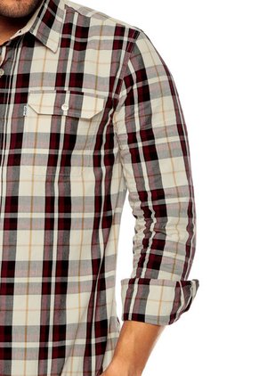 Camisa Vinotinto/Beige Levi's