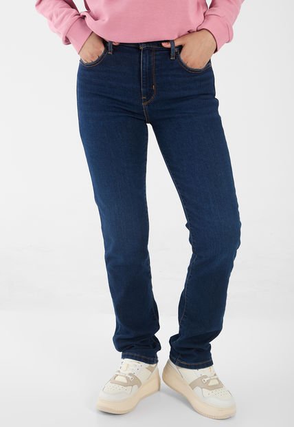 Jean Índigo Oscuro Levi's 724 High Rise Slim Straight