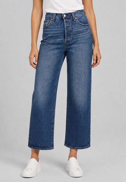 Jean Levi's Ribcage Straight Ankle Fit índigo Medio