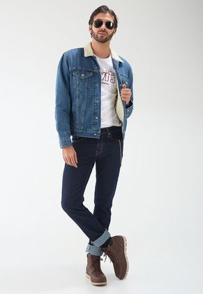 Chaqueta Denim Azul-Blanco Levi's Sherpa Trucker