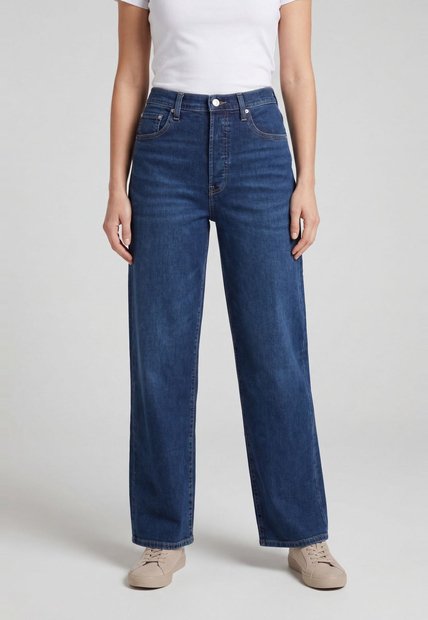 Jean Levi's Ribcage Straight Ankle Fit Índigo Oscuro
