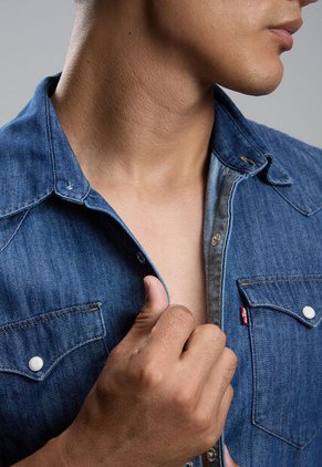 Camisa Denim Levi's Barstow Western Índigo Oscuro