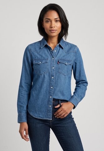 Camisa Denim Levi's Ultimate Western Índigo Medio Levis