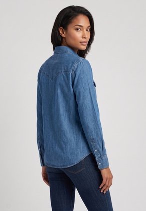 Camisa Denim Levi's Ultimate Western Índigo Medio