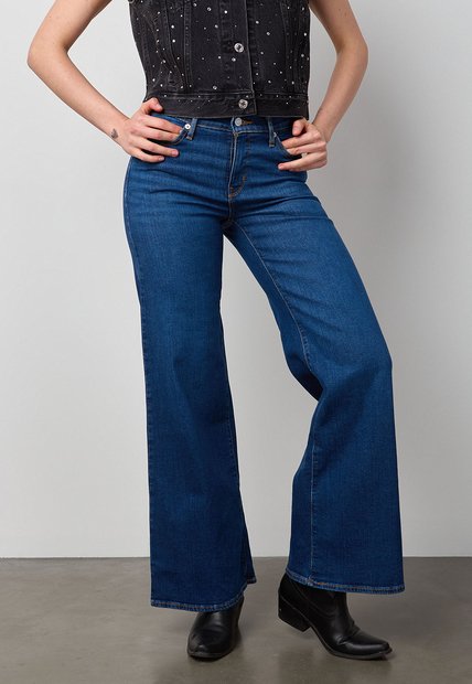 Jean Levi's 318 Shaping Wide Leg Fit índigo Medio