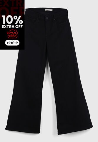 Jean Levi's 318 Shaping Wide Leg Fit Negro Levis