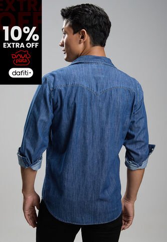 Camisa Denim Levi's Barstow Western Índigo Oscuro Levis