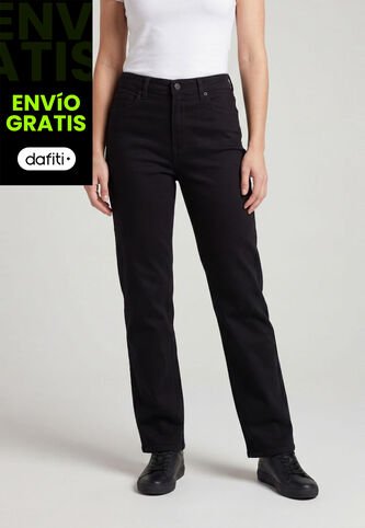 Jean Levi's Ribcage Straight Ankle Fit Negro Levis