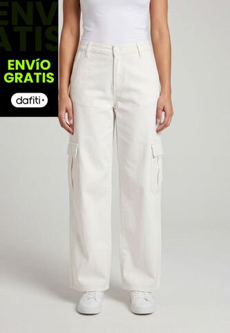 Jean Cargo Levi's Superlow Fit Marfil Levis
