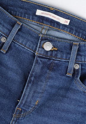 Jean Levi's 318 Shaping Wide Leg Fit Índigo Medio