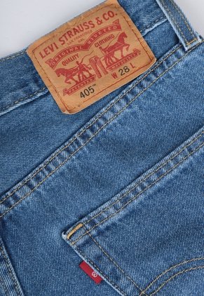 Bermuda Denim Levi's 405 Standard Fit Índigo Medio