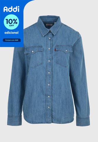 Camisa Denim Levi's Iconic Western Índigo Claro Levis